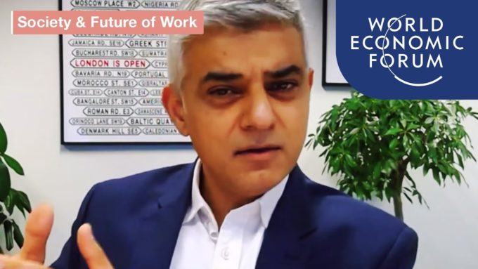 London Mayor Sadiq Khan Davos Agenda