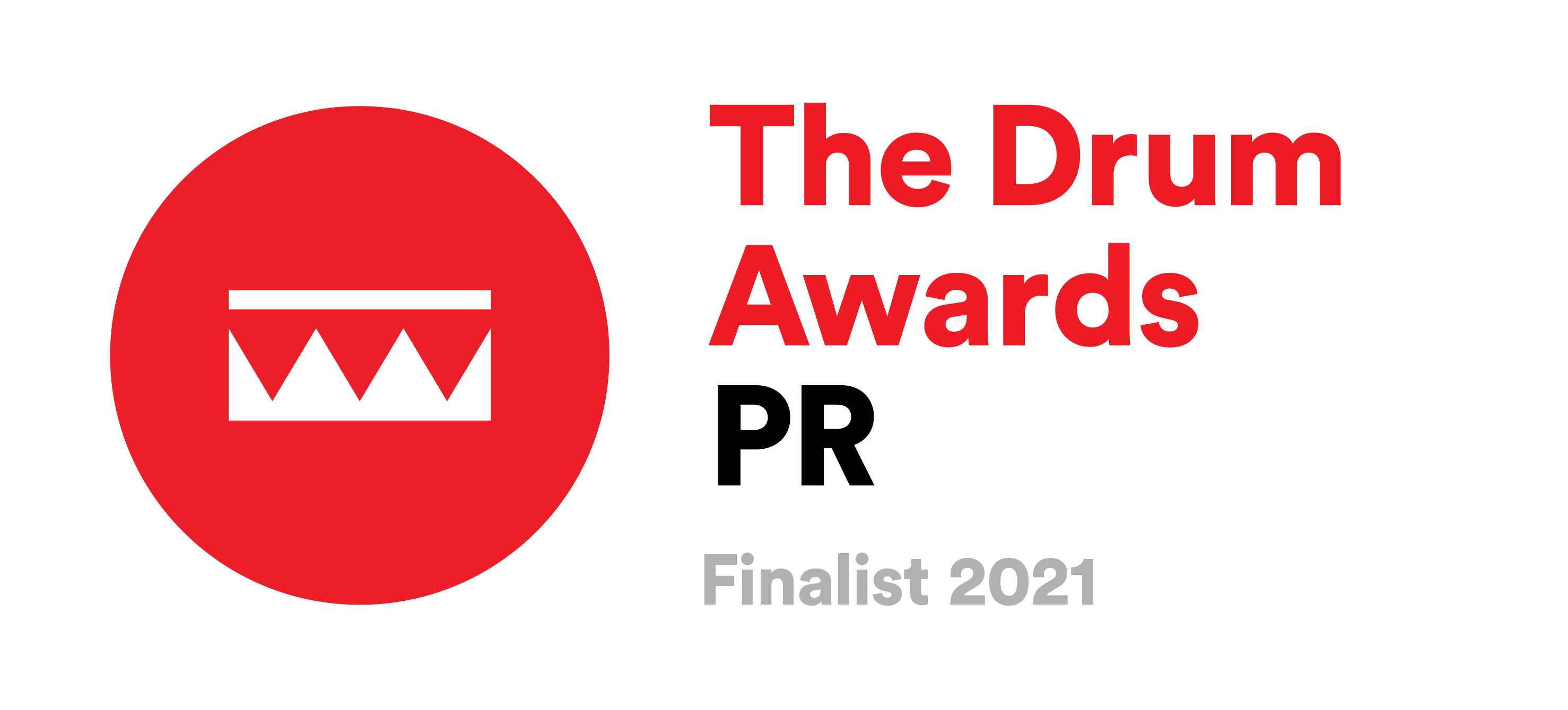 The Drum Awards for PR logo and finalist badge 2021