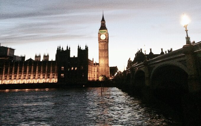 Sunset over parliament