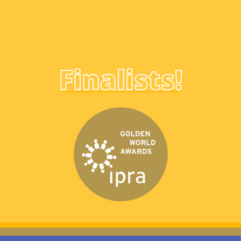 Finalists alongside IPRA Golden World Awards logo