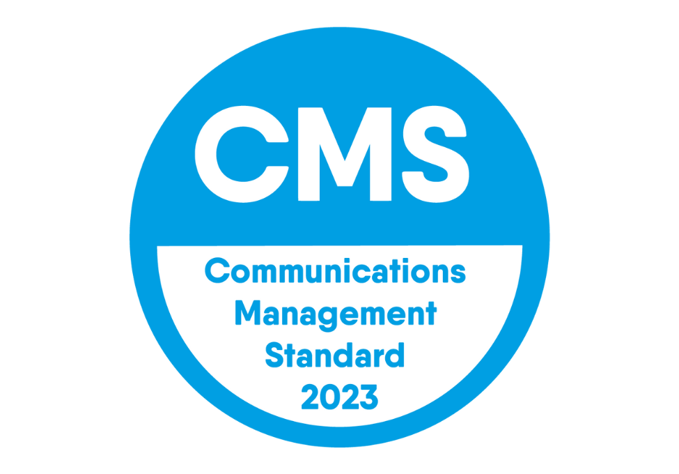 CMS - Communications Management Standard 2023 logo graphic
